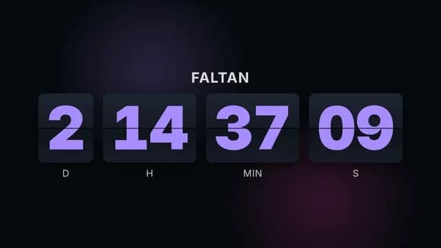 Cuenta regresiva en una pantalla